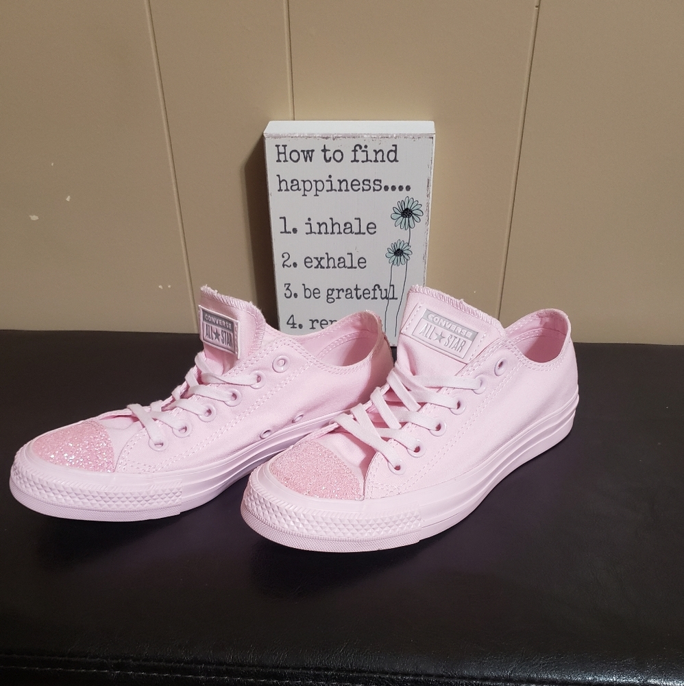 Pink glittery Converse